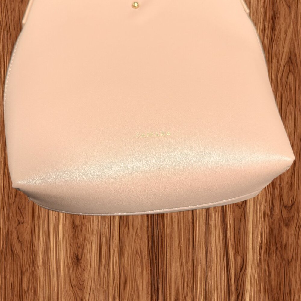 NWOT Samara Blush‎ Pink Vegan Leather Small Crossbody Bucket Bag, OS - Picture 4 of 8